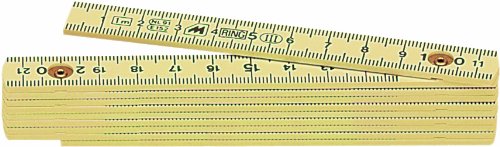 Metrica 19050 1m Small Fiberglas Folding Rule - Cream