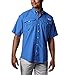Columbia Men's Bahama II UPF 30 Short Sleeve PFG Fishing Shirt, Vivid Blue, Medium