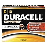 Coppertop Alkaline Batteries with Duralock Power Preserve Technology, C, 12/Pk, Sold As 1 Box