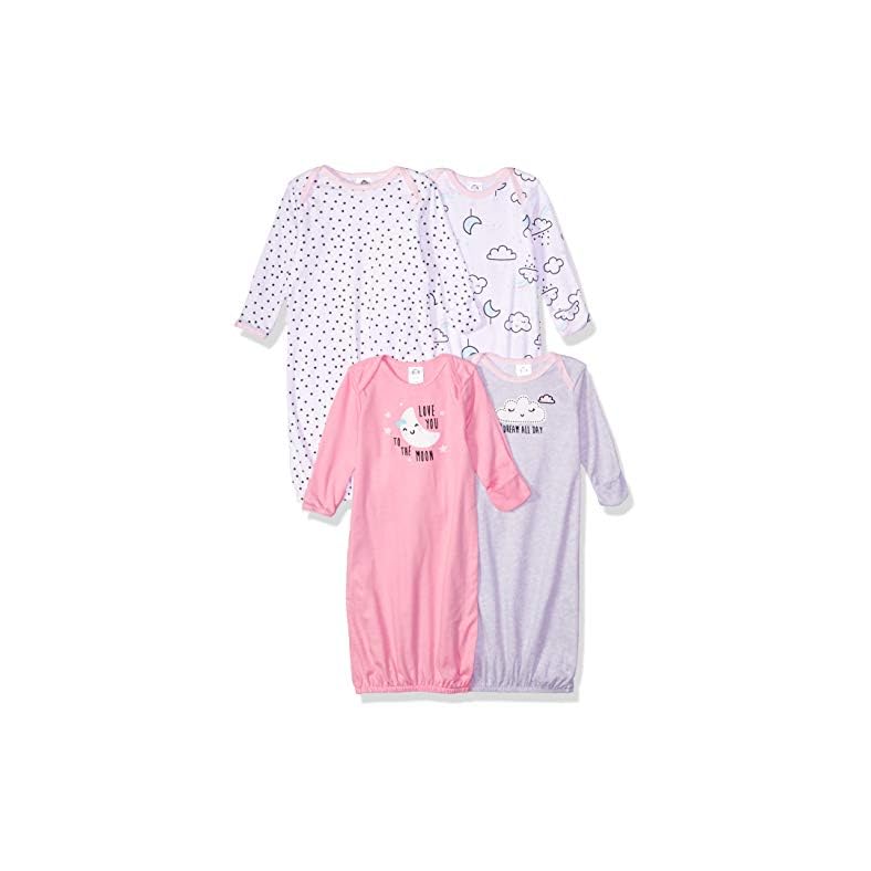 Gerber Unisex Baby Boy and Girls 4-Pack Sleeper Gown