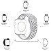 Ocydar Apple Watch Band 38mm, Soft Silicone Nike+ Sport Style Replacement iWatch Strap Band for Apple Watch Series 1 Series 2, Apple Watch Nike+, S/M Size - Silver / White
