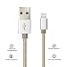 iPhone Cable BULESK 3Pack 10FT Nylon Braided Lightning to USB iPhone Charger Cord for iPhone 7 Plus 6S 6 SE 5S 5C 5, iPad 2 3 4 Mini Air Pro, iPod - Gold & Silver