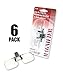 Carson Clip and Flip 1.5x 2.25 Diopters Magnifying Lenses for Reading, Hobby and Crafts - Set of 6