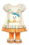 Bonnie Jean Little Girls Bunny Carrot Dot Legging Set