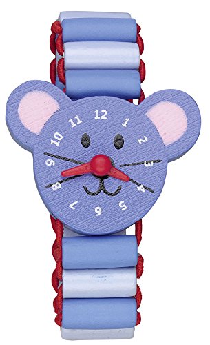 Spiegelburg Meine erste Armbanduhr aus Holz mit beweglichen Zeigern Die Lieben Sieben (Maus Ida)