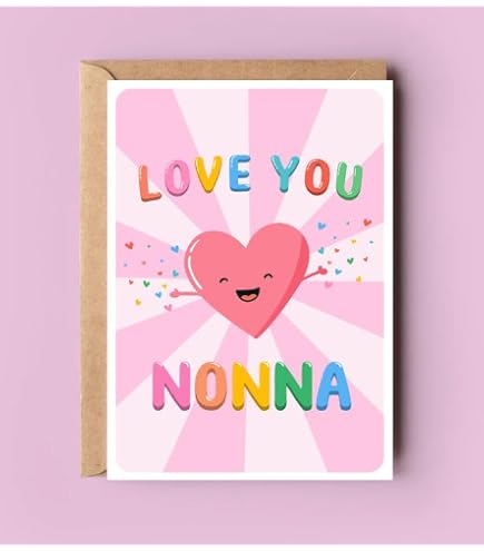 Geburtstagskarte Für Nonna/Oma – Süßes Design Mit „Happy Birthday Nonna“ – Inkl. Umschlag – 12,7x17,8cm