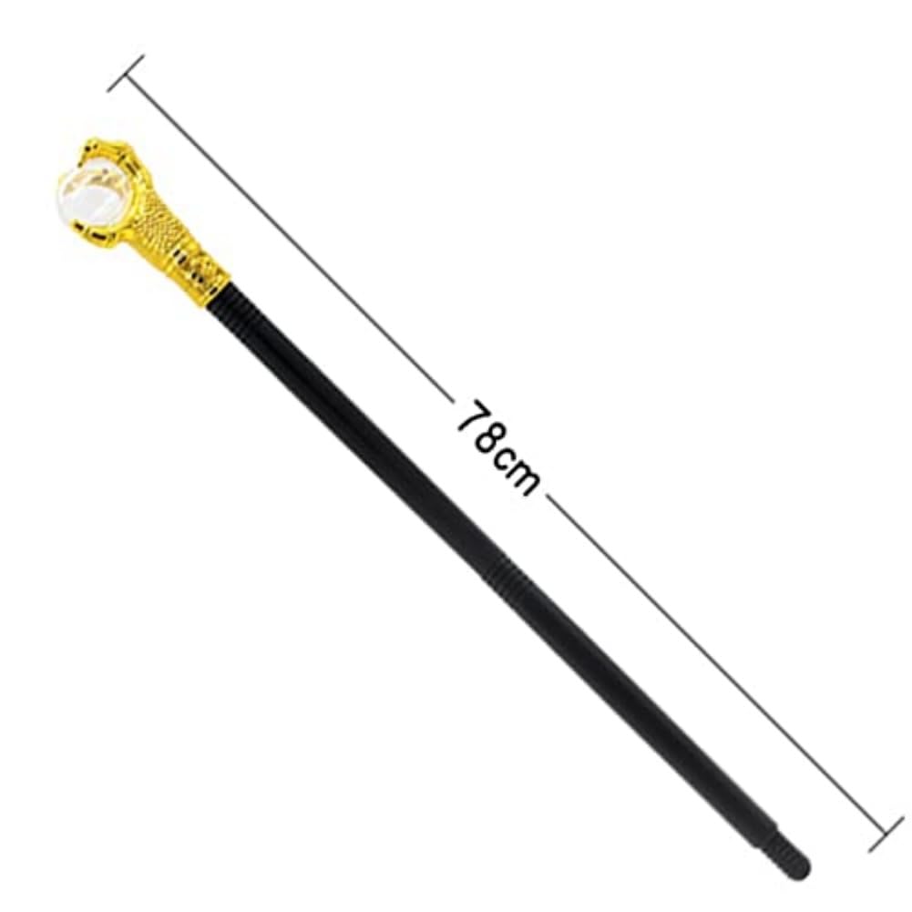 DAGUYS Halloween Cosplay Scepter,Walking Stick Props Eagle Claw Ball Grasping Stick King Wand,Clear