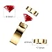 CIUNOFOR Wide Band Enhancer Ring for Women Yellow Red Purple White CZ Ring Gold Rose Gold Plated Stainless Steel Ring