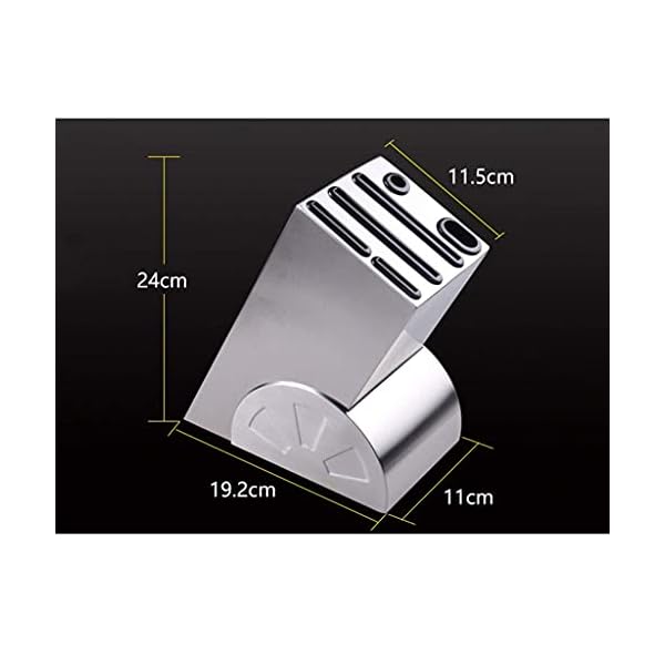 Bloque de Cuchillos Universal de 6 Ranuras Acero Inoxidable 430