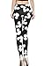 Women's Lovely Printed Stretch Seemless Micky Mouse Legging Pants Tights Black