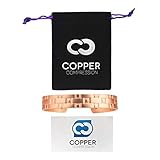 Copper Compression Heavyweight Copper Bracelet for Arthritis - 99.9% Pure Copper Magnetic Therapy 12 Magnet Bangle Bracelet for Men + Women. Therapeutic Bracelets for Carpal Tunnel, Joint Pain, Golf