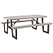 Lifetime Products 6 ft. W-Frame Folding Picnic Table (6 ft., Putty)