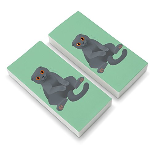 Scottish Fold Cat Eraser Set of 2