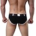 NEARTIME Men's Underwear, Mens Boxers Pouch Shorts Underpants Sleepwear (L, Black)