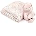 JOIE BEAN Baby Blanket and Stuffed Animal Set for Girls | 2 Piece Plush Teddy Bear and Soft Fleece Security Throw Blanket for Baby, Newborn | Perfect Baby Shower Present (Pink)
