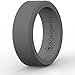 BONDWELL Silicone Wedding Ring for Men (Dark Gray) Safe, Durable Mens Rubber Wedding Band for Active Athletic Male Life, Military, Fitness, Work & Workout (Size 10)
