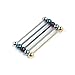 Ruifan Lot of 5 Industrial Barbell Earring Stainless Steel 14 Gauge Cartilage Earring Body Piercing 1.5 Inch(38mm)