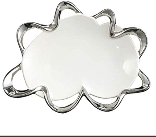 KAISIMYS Fruit Basket Fruit Plate Dried Fruit Snack Plate Home Dessert Plate Storage Basket Storage Dried Fruit Snacks Dessert Tray White 37 * 30cm