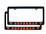 A Set of Two Plastic License Plate Frame - Superman Classic Shield