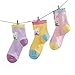 SUNBVE 5 Pack Girls Lovely Rabbit Series Seamless Breathable Cotton Socks (8-11Years)