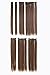SWACC Women 22 Inches Straight Full Head 7 Separate Pieces Heat Resistance Synthetic Hair Clip in Hair Extensions (Medium Ash Brown-8#)