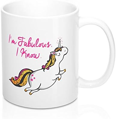 I'm Fabulous, I Know - Awesome Unicorn Ceramic Mug Perfect for a Gift for a Coworker