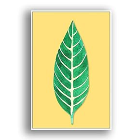 Framed Canvas Wall Art for Living Room, Bedroom Leaves Canvas Prints for Modern Home Decoration Ready to Hang - 16"x24" inches