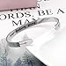 Bracelets Inspirational Gifts for Women, Inspirational Bracelet Cuff Bangle Mantra Quote Keep Going Stainless Steel Engraved Motivational Friend, Encouragement Jewelry for Teen Girls Kids Men