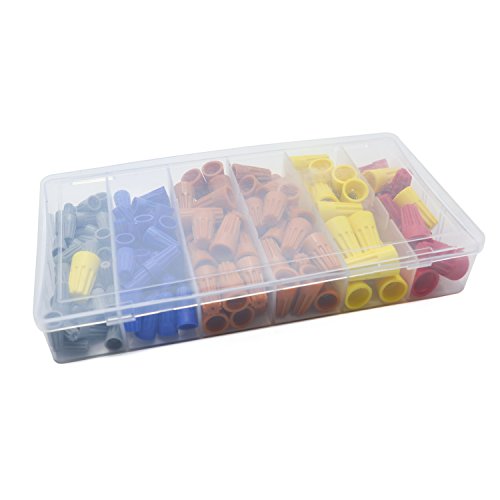 HUELE Ele-al Wire Connectors Screw Terminals with Spring Insert Twist Nuts Caps Connection Assortment Set for Home,Speaker,Automotive, 158Pcs