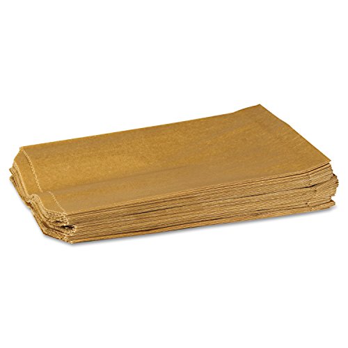 UPC 075289002601, Hospeco KL Waxed Kraft Feminine Hygiene Liner Bag with Gusset (Case of 500), 10.25&quot; x 7.5&quot; x 3.5&quot;