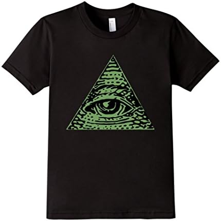 Kids Illuminati Eye Logo Icon T-Shirt - Secret Society Tee 8 Black