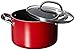 Farberware Buena Cocina Nonstick Stock Soup Pot/Stockpot with Lid, 4 Quart, Red