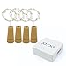 JOJOO Set of 4 Warm White Wine Bottle Cork Lights - 32inch/ 80cm 15 LED Copper Wire Lights String Starry LED Lights for Bottle DIY, Party, Decor, Christmas, Halloween, Wedding or Mood Lights LT0154