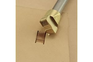 DandS ltd Leather Stamp Tool, Basket Weave, Professional Steel Craft Tool for Leatherworking, Embossing, Carving & Stamping Leather Projects, Belts Wallets & DIY Projects Compatible with Mallet #205