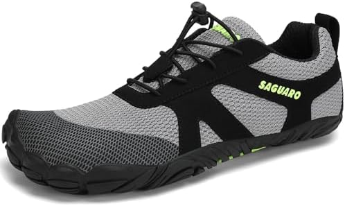 Hombre Mujer Zapatillas Barefoot Minimalistas Calzado de Training Ligeras Cmodas para Caminar Senderismo Ciclismo Trail Running Trekking Playa Agua, Gris Nube, 42 EU