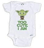 STAR WARS Cute Yoda Baby Onesie, Baby Bodysuit, Yoda Onesie, Star Wars Onesie, Star Wars Shirts, Funny Shirts, Cute Shirts, Baby Shower Gift (12 Months)