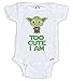 STAR WARS Cute Yoda Baby Onesie, Baby Bodysuit, Yoda Onesie, Star Wars Onesie, Star Wars Shirts, Funny Shirts, Cute Shirts, Baby Shower Gift (12 Months)