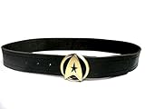 Oem Men's Star Trek Twok Leather Belt Buckle L Gold