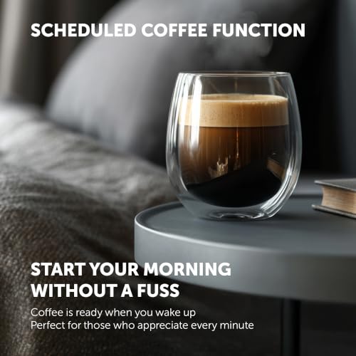 Polaris PACM 2081AC Smart Hot & Cold Coffee Machine, 40 One-Touch Programs, Built-In Grinder, Wi-Fi App Control, Profi-Cream Frothing, 6 User Profiles, Coffee To Go Thermos Included