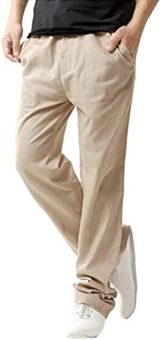 GreatGiftList Men's Linen Casual Lightweight Drawstrintg Elastic Waist Pants