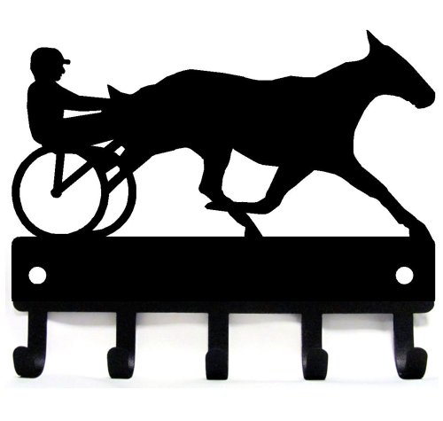 The Metal Peddler Sulky Racer Horse Key Rack Hanger - Small 6 inch Wide