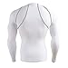 Baleaf Men's Cool Dry Skin Fit Long Sleeve Compression Shirt White Size XL
