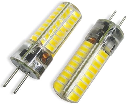 GLMING 5W GY6.35 72-5730 SMD LED Bulb G6.35 Bi-pin base AC12V DC12V-24V Silicone Crystal Corn Bulb 450Lumens Warm White Pack of 2