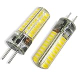 GLMING 5W GY6.35 72-5730 SMD LED Bulb G6.35 Bi-pin base AC12V DC12V-24V Silicone Crystal Corn Bulb 450Lumens Warm White Pack of 2