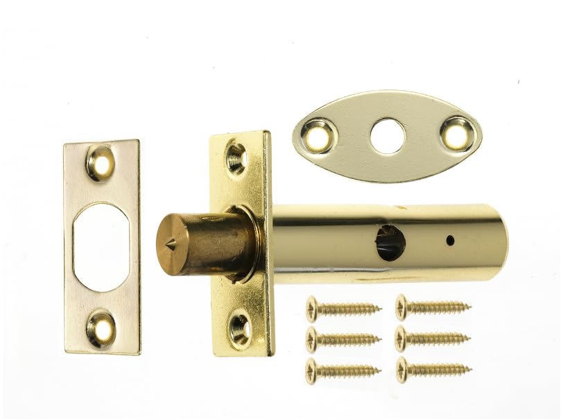 Door Security Rack Bolt Brass Door Security Rack Bolt 58mm Brass Mortice Door Lock Bolt Thumb Turn Anti-Theft Door Lock Bolt Brass Security Door Rack Bolt - 1 PCS