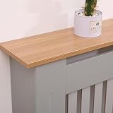 Home Source Radiator Cover Wooden Wall Cabinet Grey Oak 152cm Large view 3