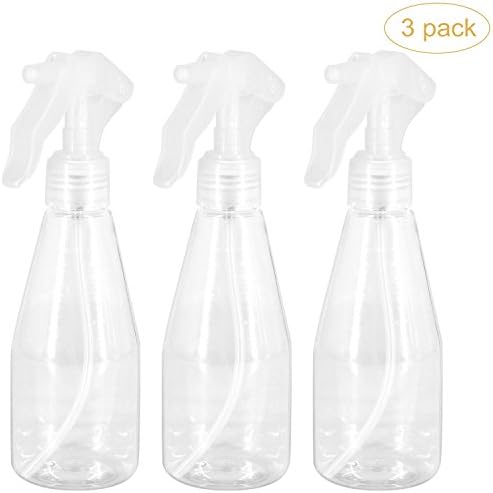 Mocollmax 3Pcs 200ml Spray Bottle Fine Empty Mist Portable Manually Garden Plants Hand Trigger Water Plastic Sprayers - Perfect for Cleaning, Gardening and Feeding