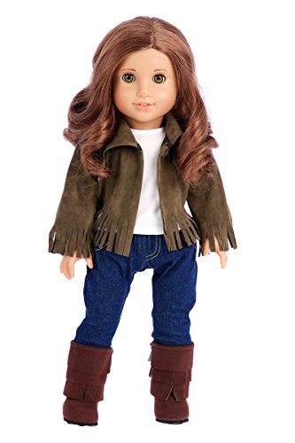 Siege Jacket - 4 piece outfit - jacket, tank top, jeans and boots - 18 inch Doll Clothes - (doll not included)