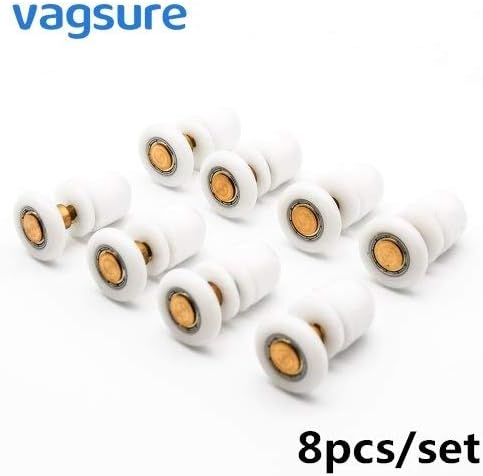 | Door Rollers | Vagsure 4pcs|8pcs/Set Dia 19/23/25/27mm Straight Plastic Single Pulley Wheel Sliding Door Hardware Roller for Shower Room Cabin | by SOMITI