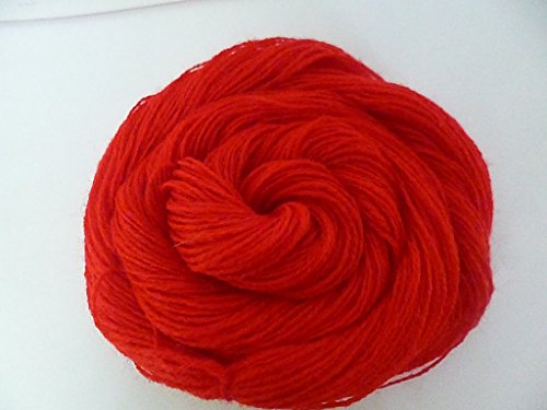 FOUR PACK Bright Red Acrylic Fingering Sock Yarn